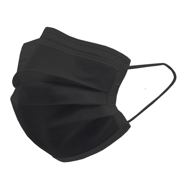 UNIGLOVES PROFIL PLUS OP-MUNDSCHUTZ 3 lagig 50Stk. Black