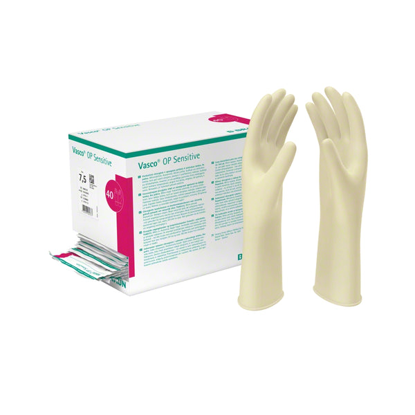 Vasco® OP Sensitive Karton 40 Paar puderfrei, naturweiß
